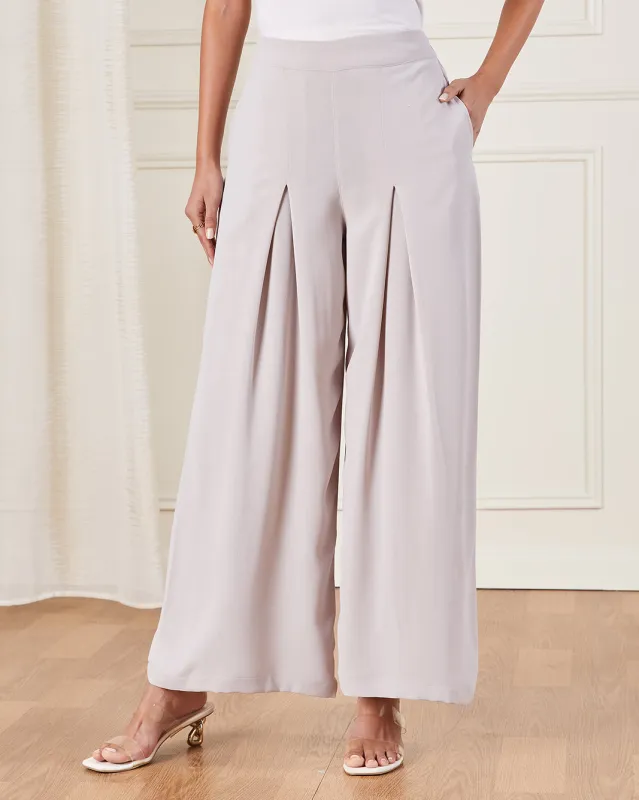 Women Grey Wide Leg Trousers sold by Redtag