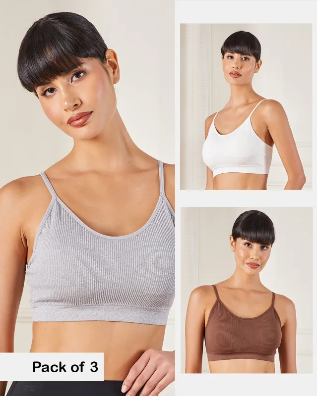Women Assorted Seamless Comfort Bra Set (Pack of 3) sold by Redtag