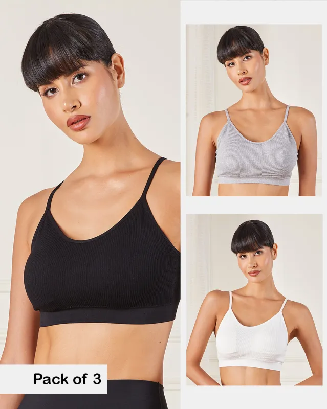 Women Assorted Seamless Comfort Bra Set (Pack of 3) sold by Redtag
