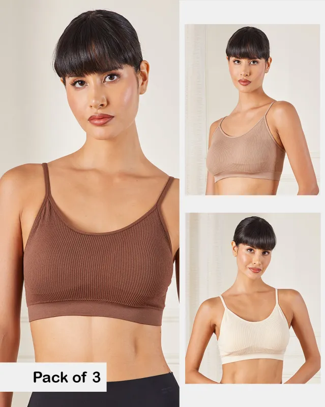 Women Assorted Seamless Comfort Bra Set (Pack of 3) sold by Redtag