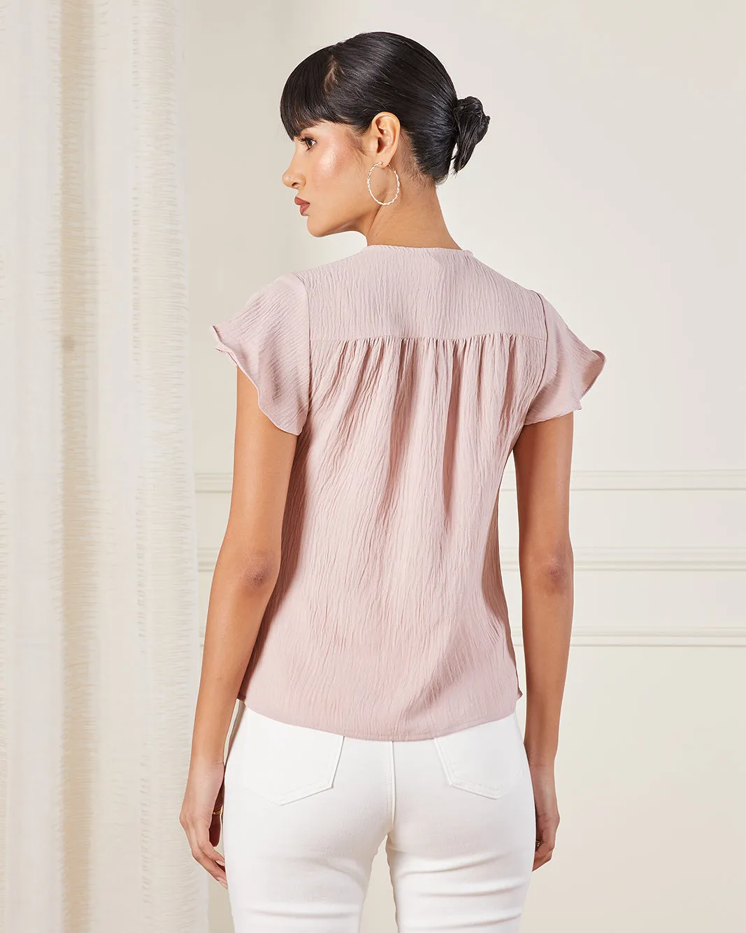 Women Pink Plain Blouse sold by Redtag product image thumbnail 3