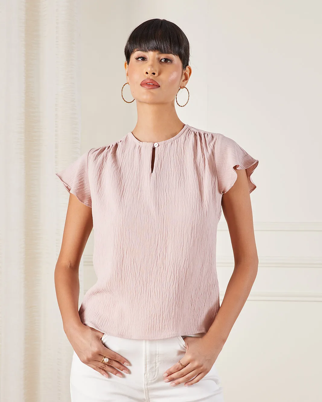 Women Pink Plain Blouse sold by Redtag