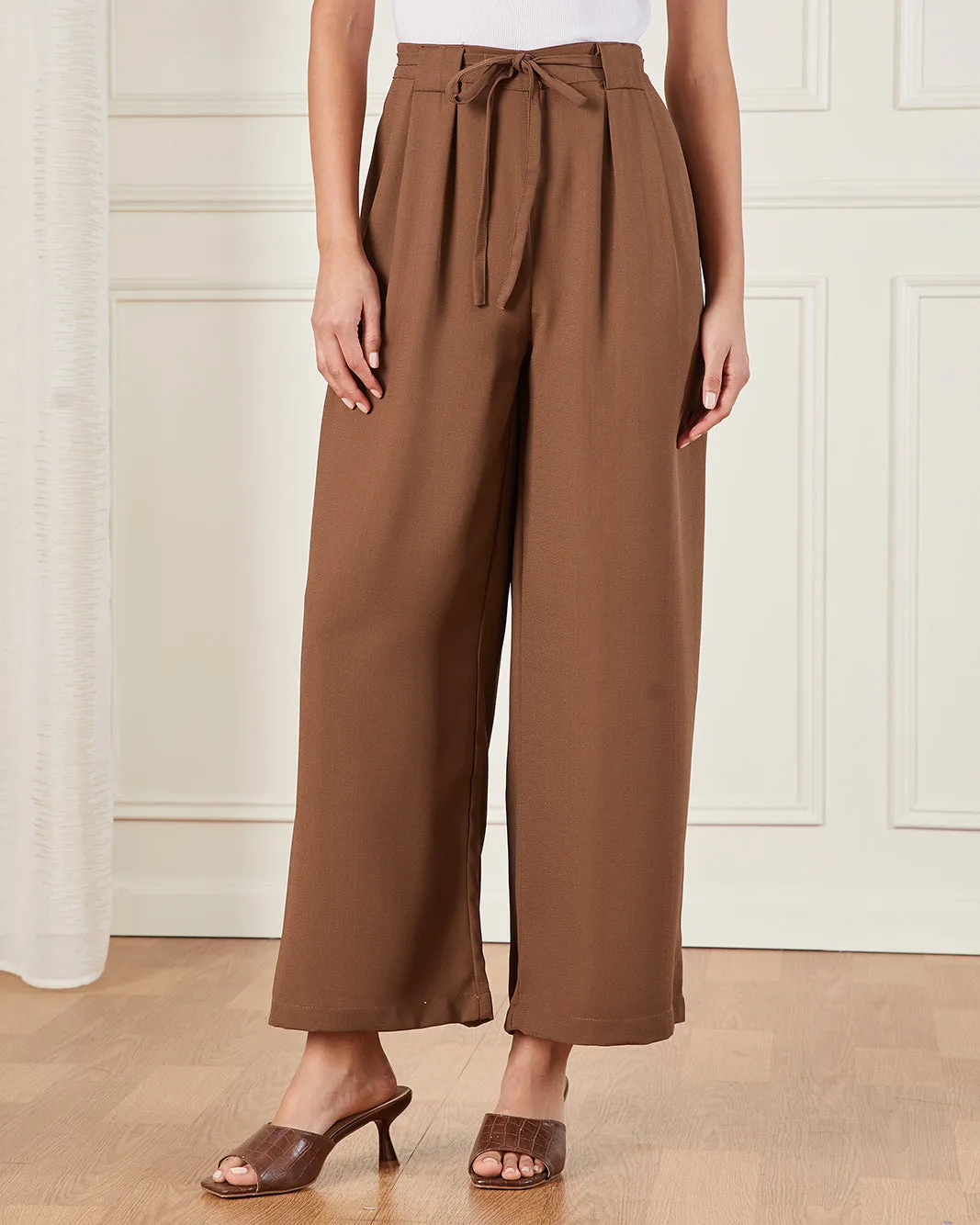 Women Brown Wide Leg Trouser sold by Redtag