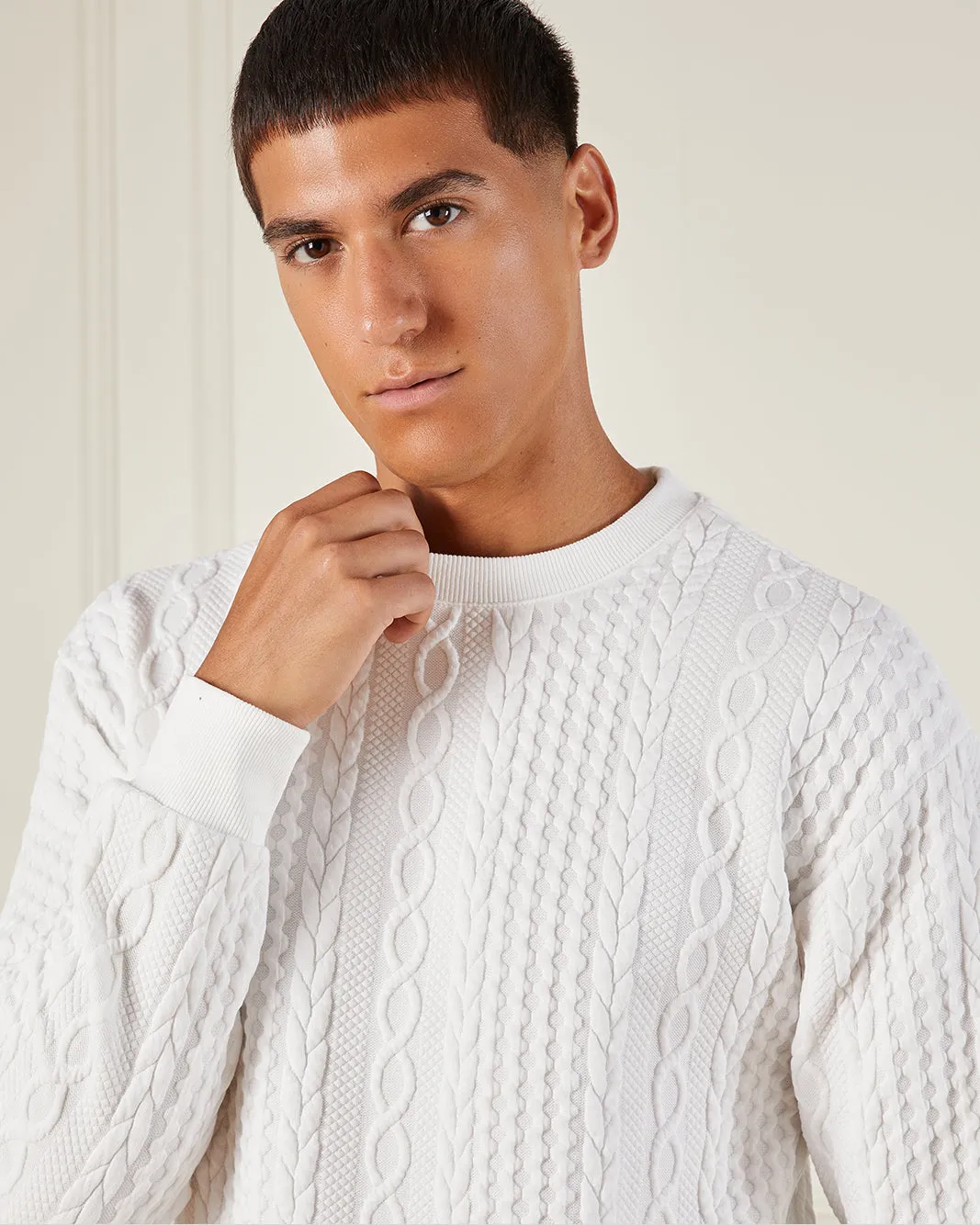 Men Ivory Crew Neck Sweatshirt sold by Redtag product image thumbnail 4