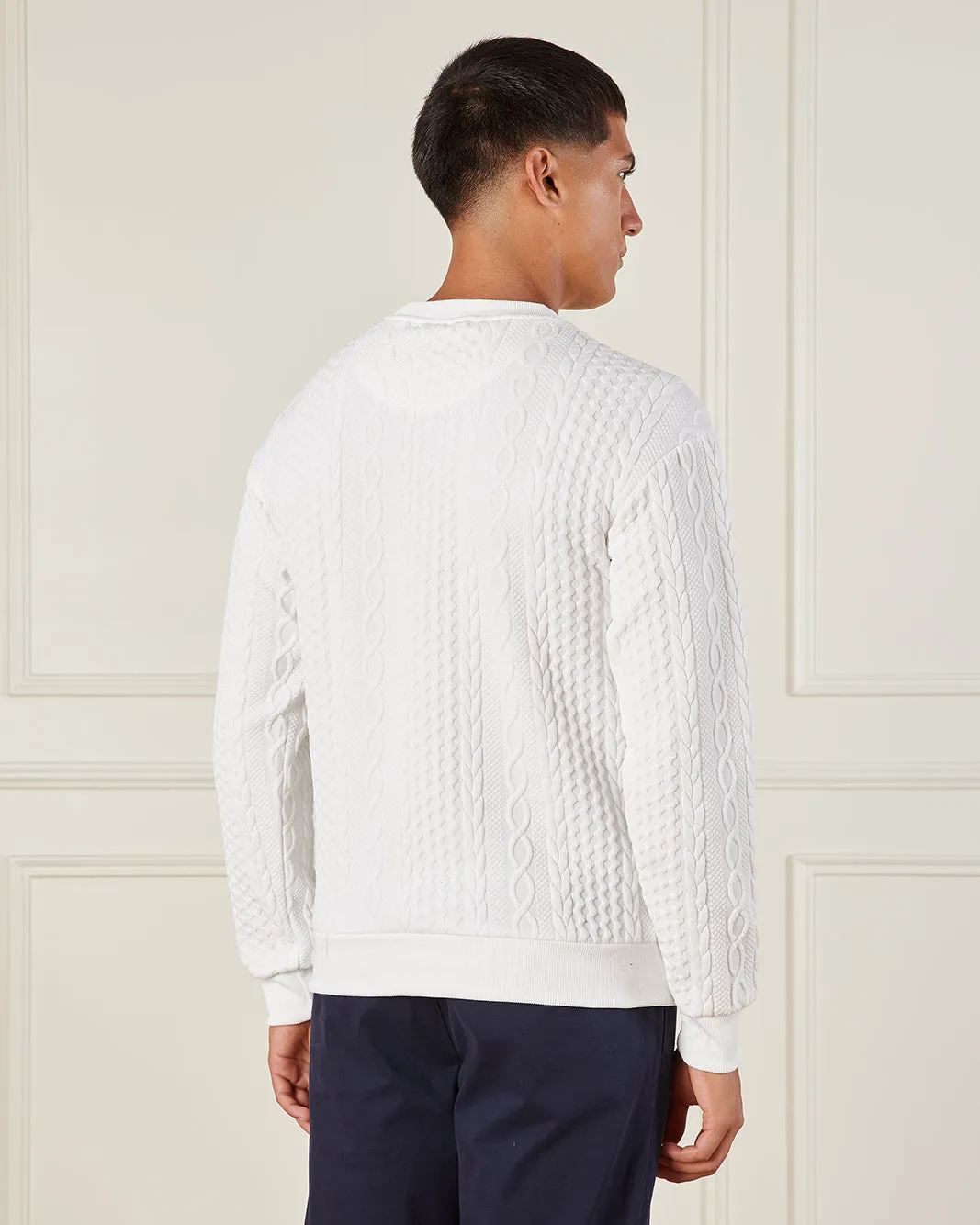 Men Ivory Crew Neck Sweatshirt sold by Redtag product image thumbnail 3