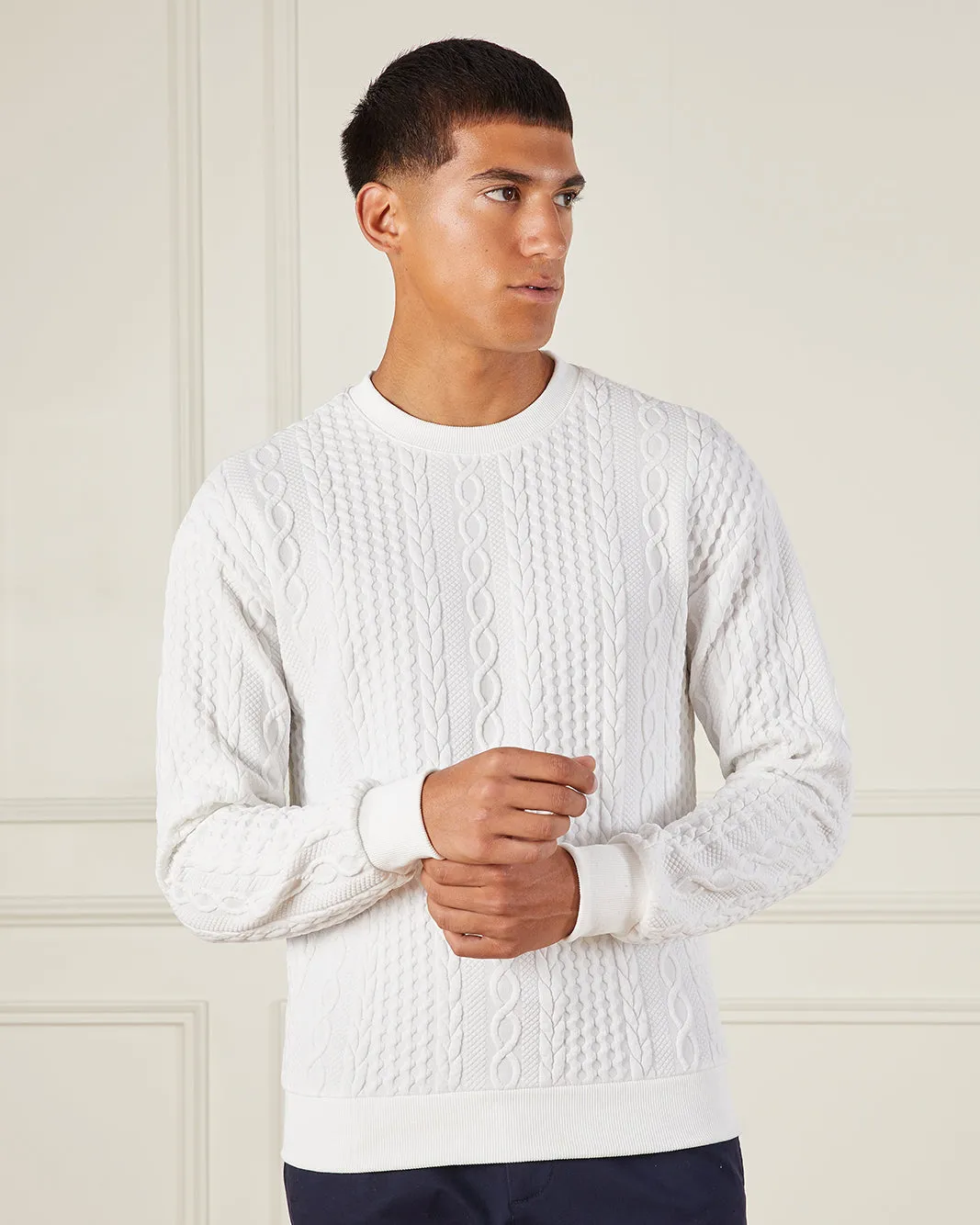 Men Ivory Crew Neck Sweatshirt sold by Redtag