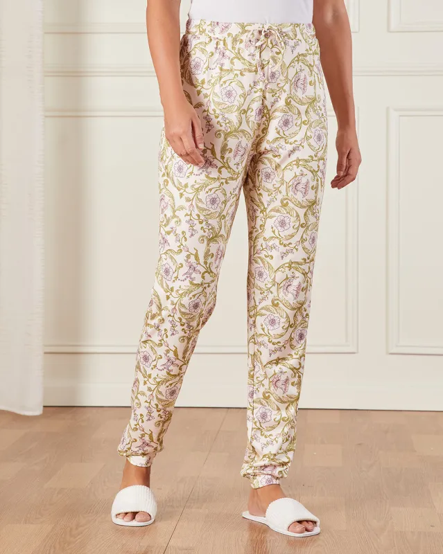 Woman Beige Printed Pyjama Bottom sold by Redtag