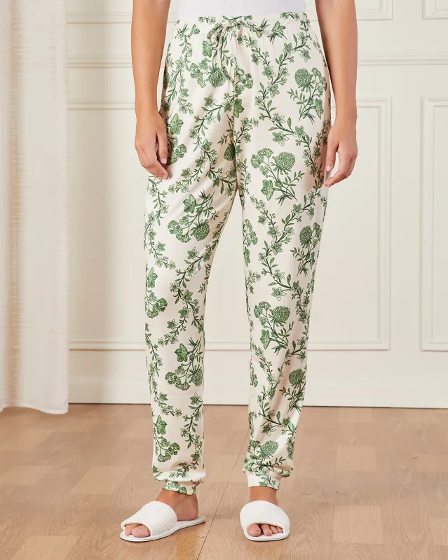 Woman Beige Floral Print Pyjama Bottom sold by Redtag