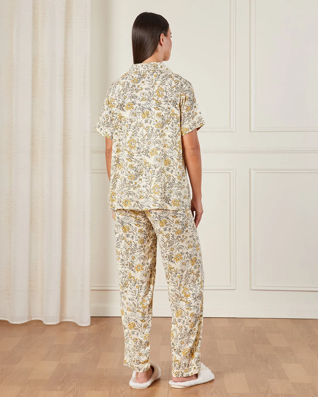 Women Green Floral Printed Pyjama Set (2 Piece) sold by Redtag product image thumbnail 4