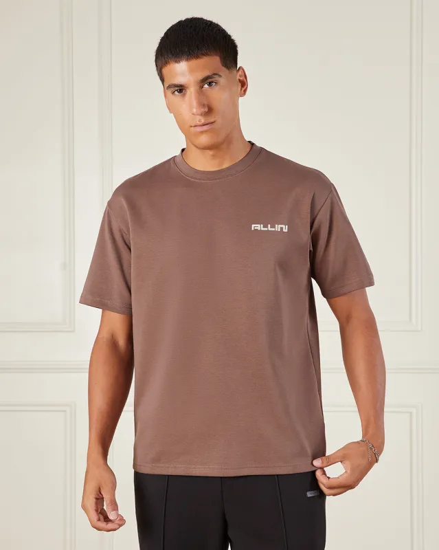 Men Brown Printed T-Shirt sold by Redtag