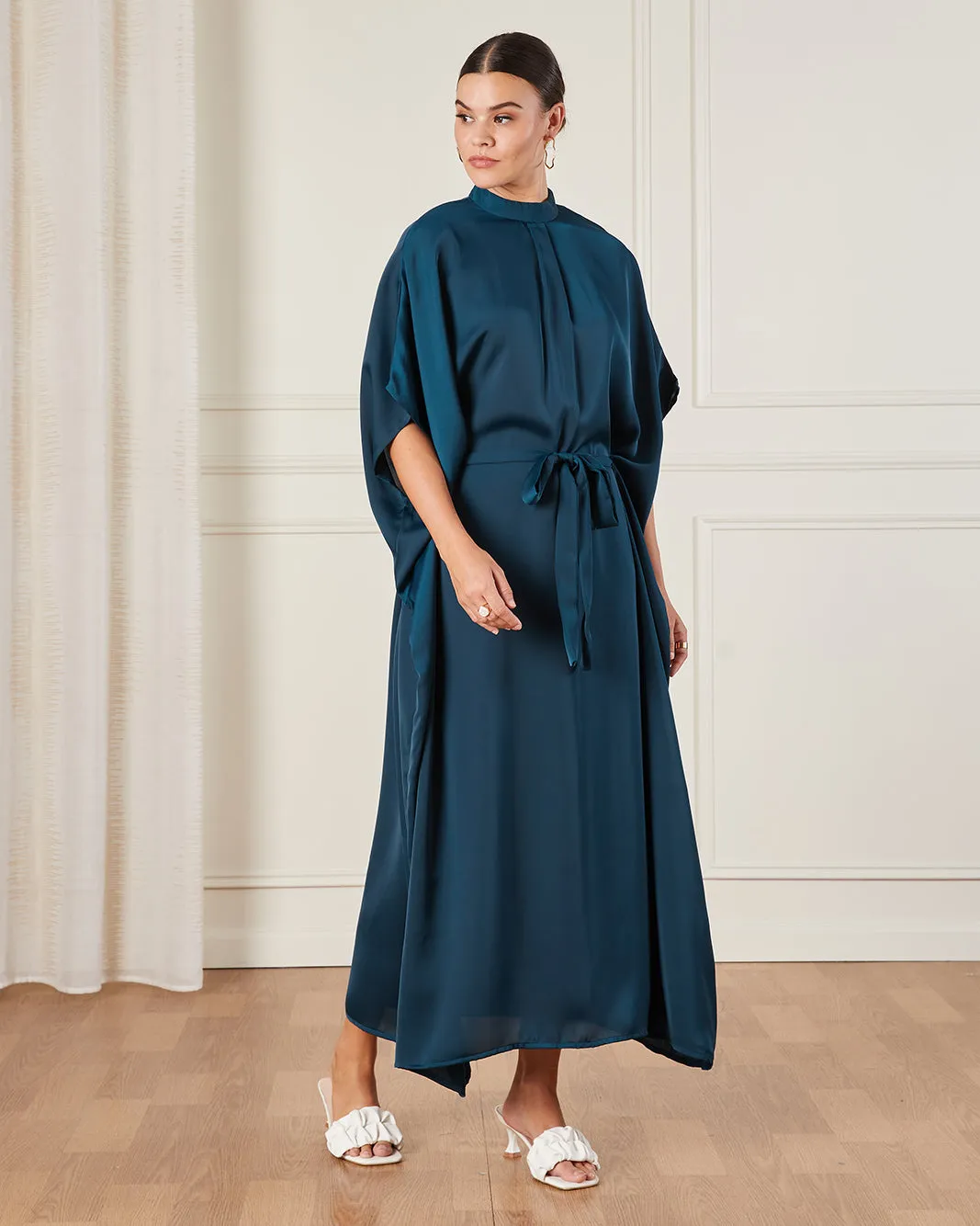 Women Green Belted Kaftan Dress sold by Redtag product image thumbnail 4