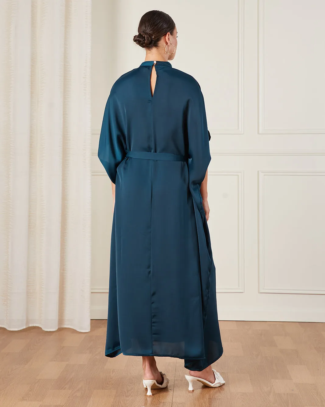 Women Green Belted Kaftan Dress sold by Redtag product image thumbnail 3