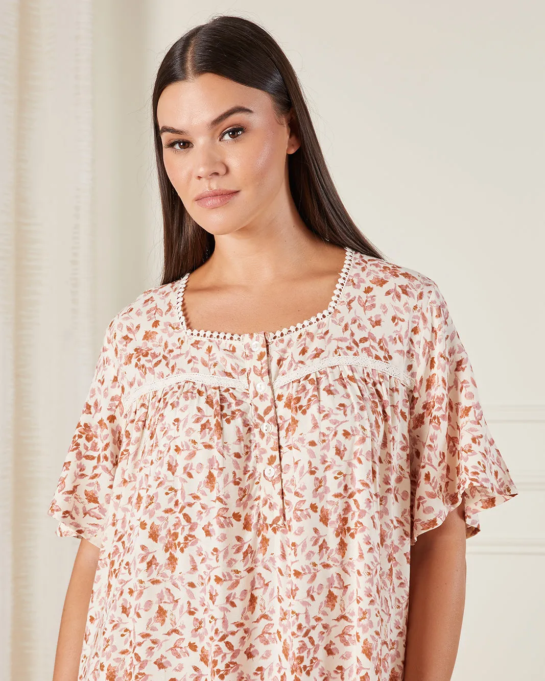 Women Beige Printed Nightgown sold by Redtag product image thumbnail 2