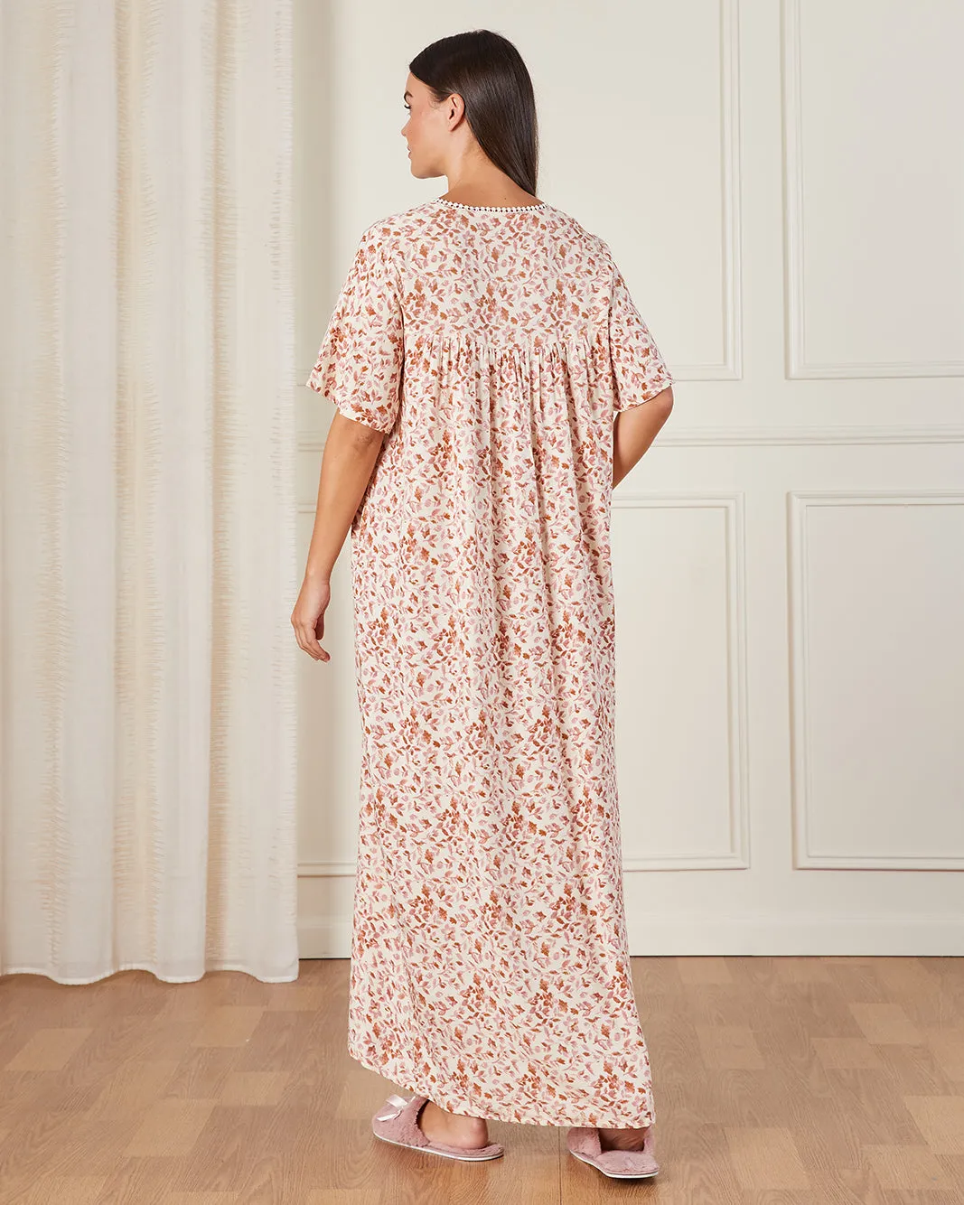 Women Beige Printed Nightgown sold by Redtag product image thumbnail 3