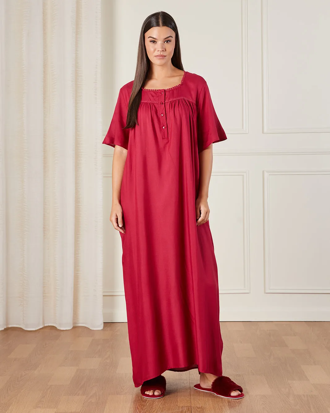 Women Red Maxi Nightgown sold by Redtag product image thumbnail 4