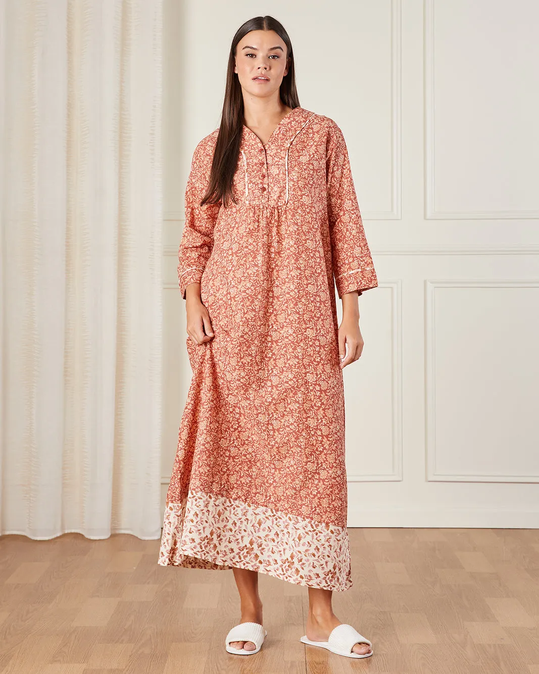 Women Orange Printed Nightgown sold by Redtag product image thumbnail 4