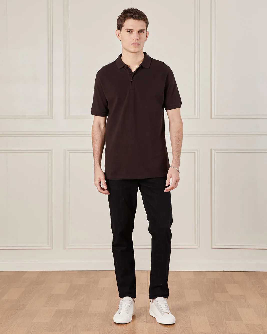 Men Brown Basic Polo Shirt sold by Redtag product image thumbnail 2