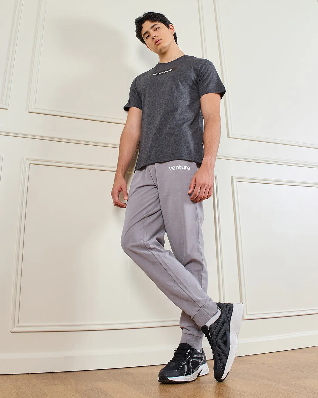 Men Grey Print Active Pants sold by Redtag product image thumbnail 5