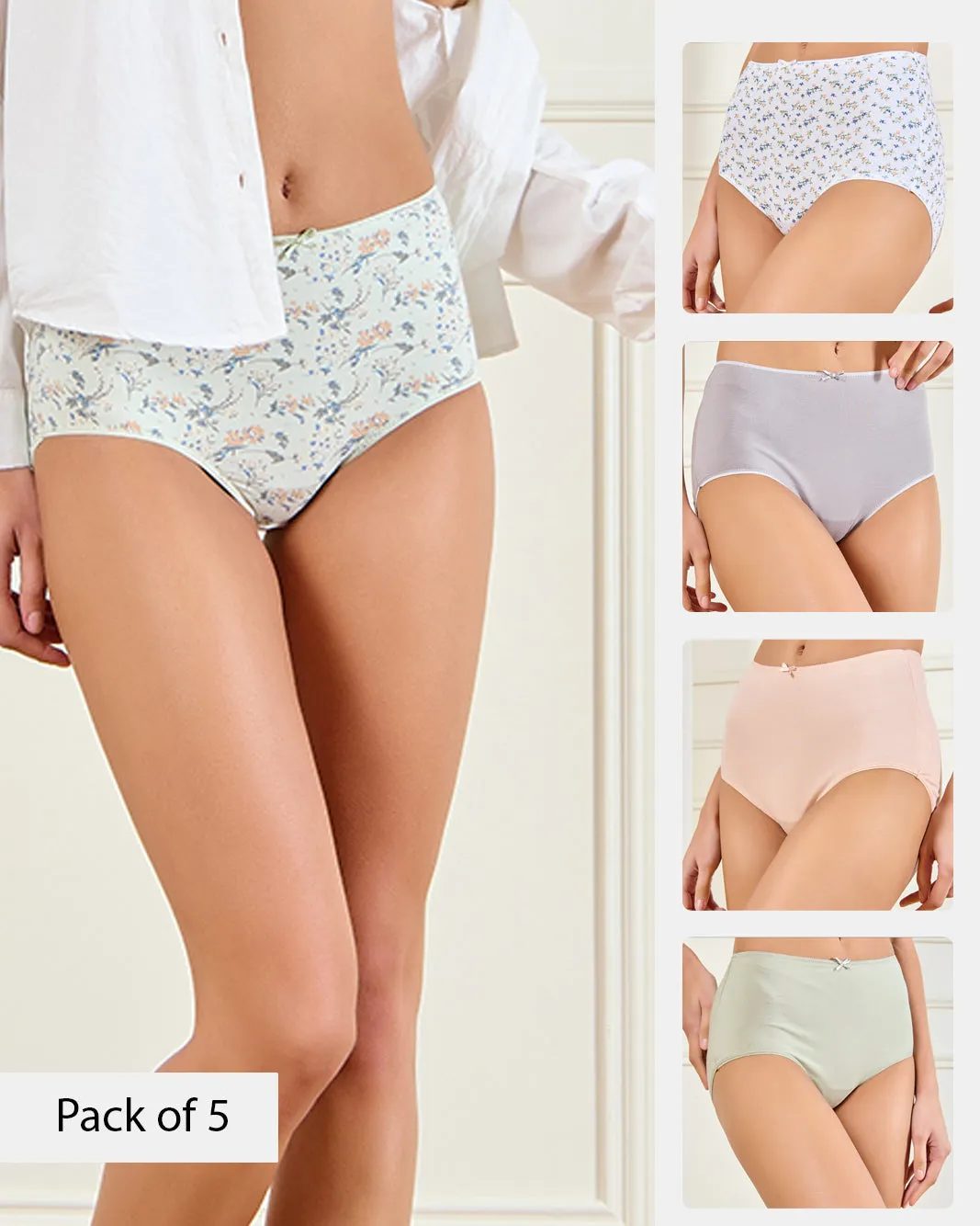 Women Assorted Full Brief Set (Pack of 5) sold by Redtag