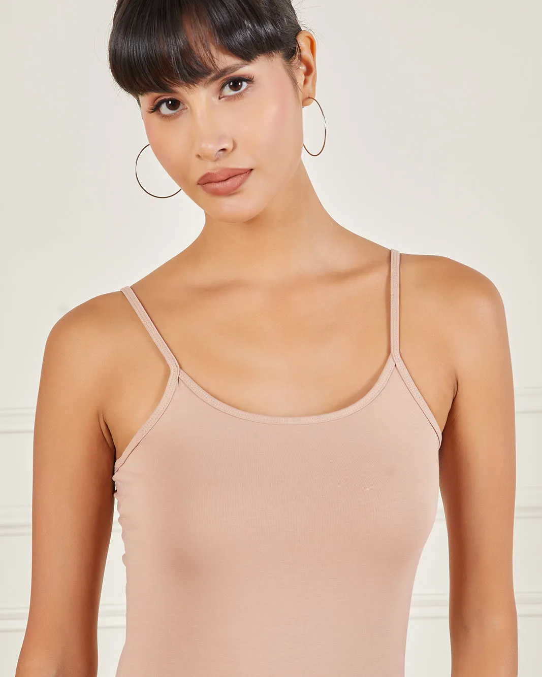 Women Beige Plain Strappy Vest sold by Redtag product image thumbnail 4