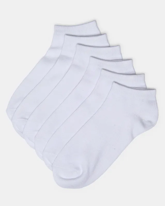 Men White Ankle Length Socks Set (3 Pairs) sold by Redtag