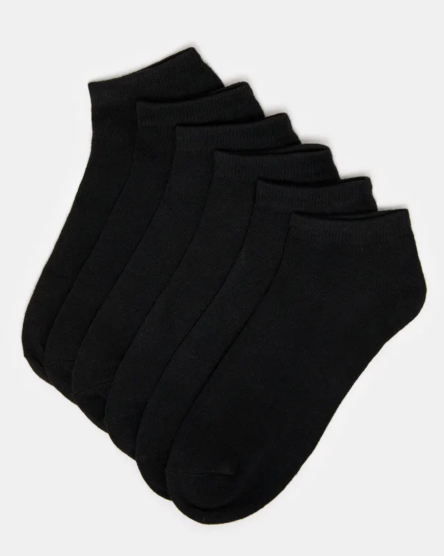 Men Black Ankle Length Socks Set (3 Pairs) sold by Redtag