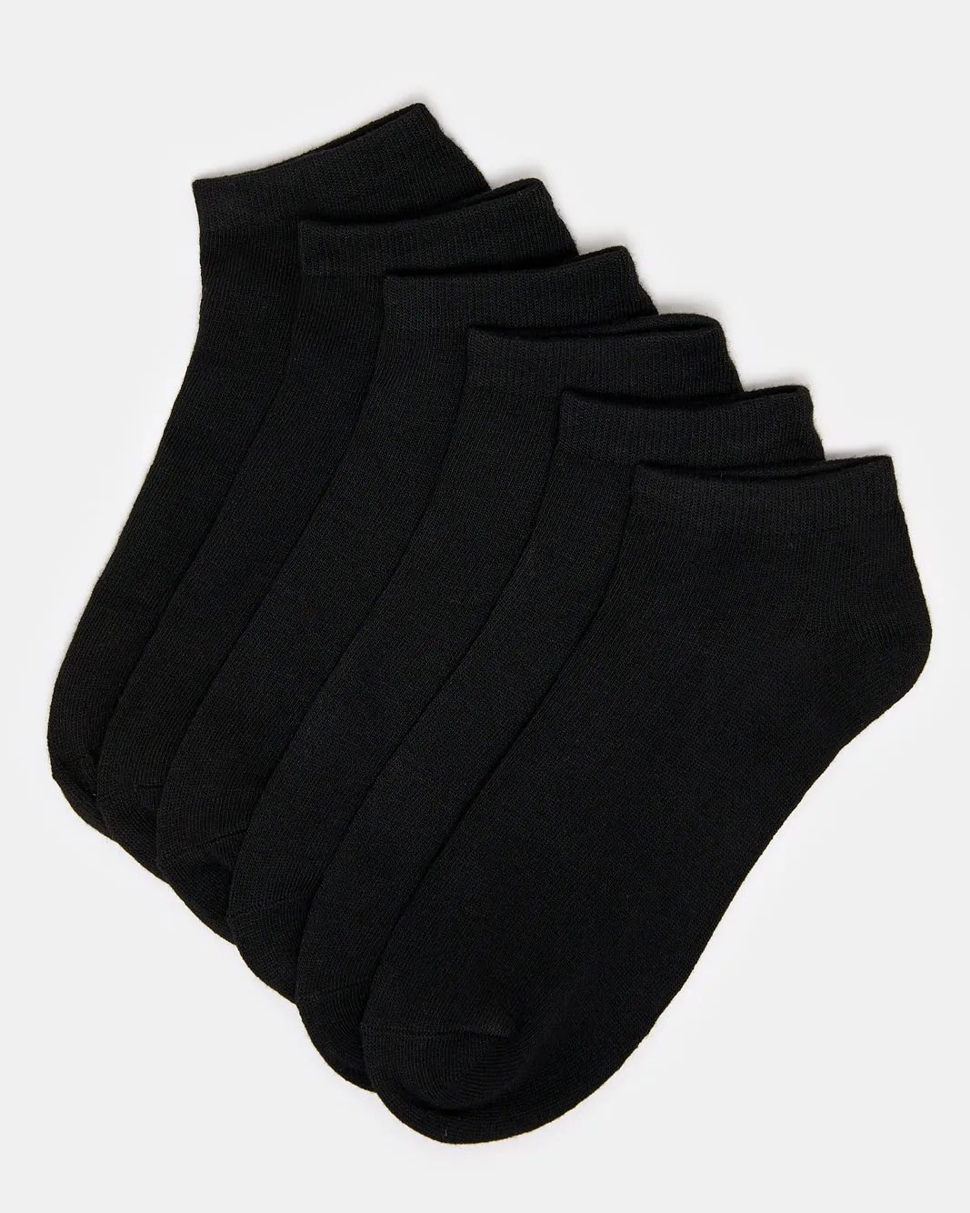 Men Black Ankle Length Socks Set (3 Pairs) sold by Redtag