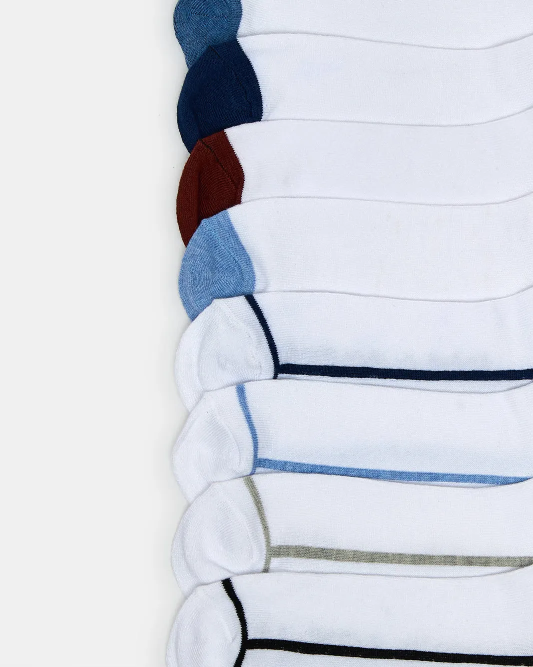 Men White Ankle Length Socks Set (10 Pairs) sold by Redtag product image thumbnail 2