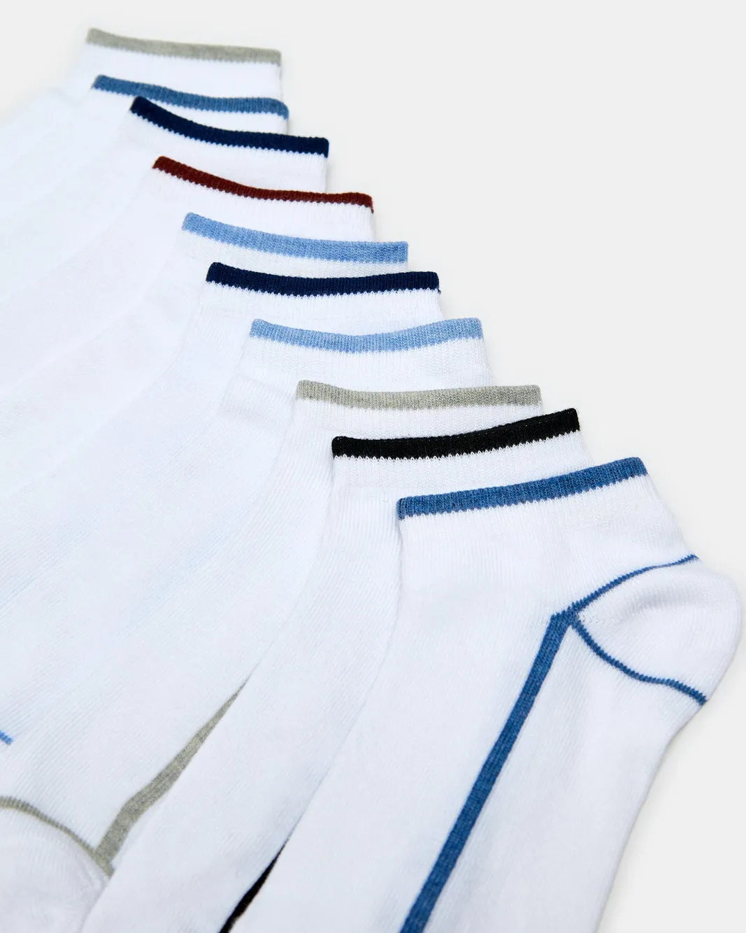 Men White Ankle Length Socks Set (10 Pairs) sold by Redtag product image thumbnail 3