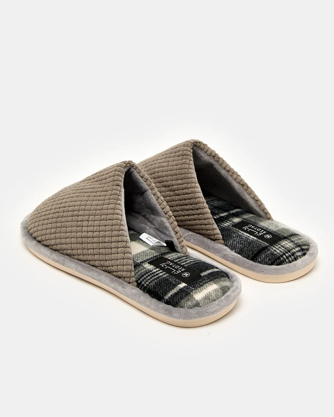 Men Grey Jacquard Slippers sold by Redtag product image thumbnail 4