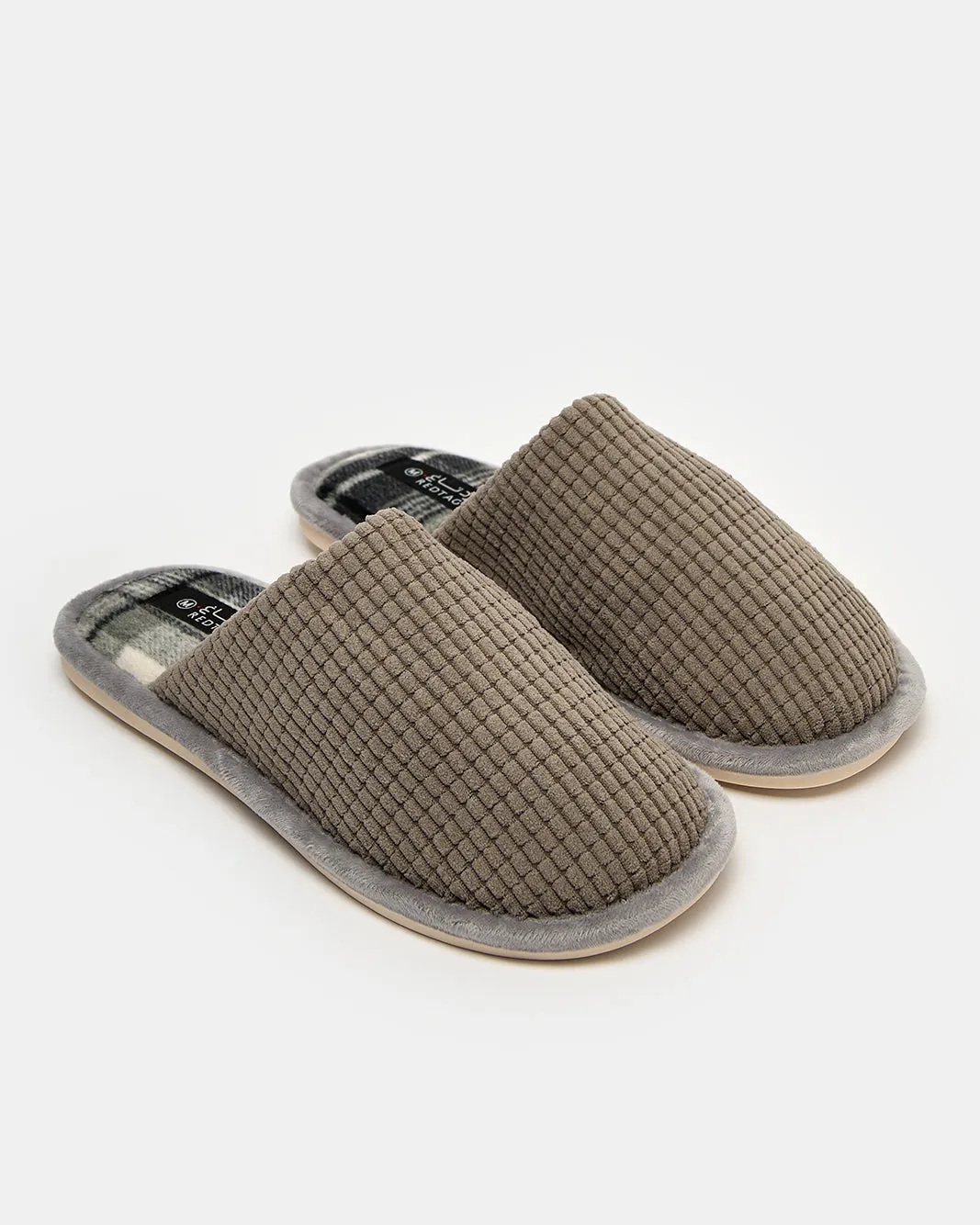 Men Grey Jacquard Slippers sold by Redtag product image thumbnail 2