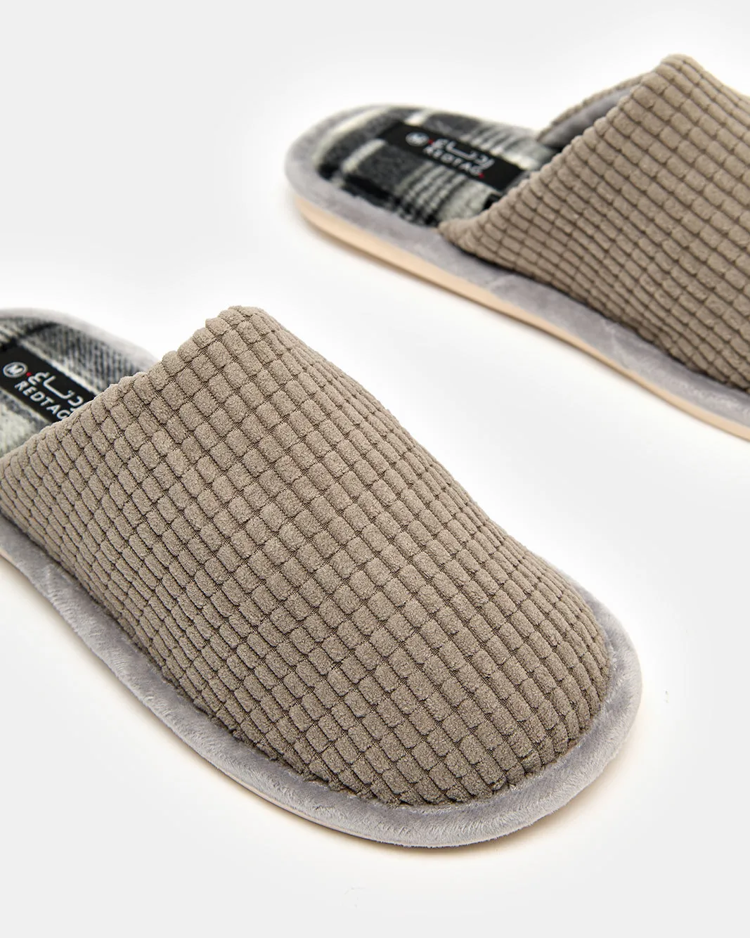 Men Grey Jacquard Slippers sold by Redtag product image thumbnail 3