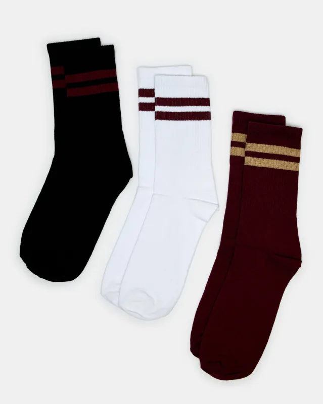 Men Assorted Crew Leg Rib Socks (Pack Of 3) sold by Redtag