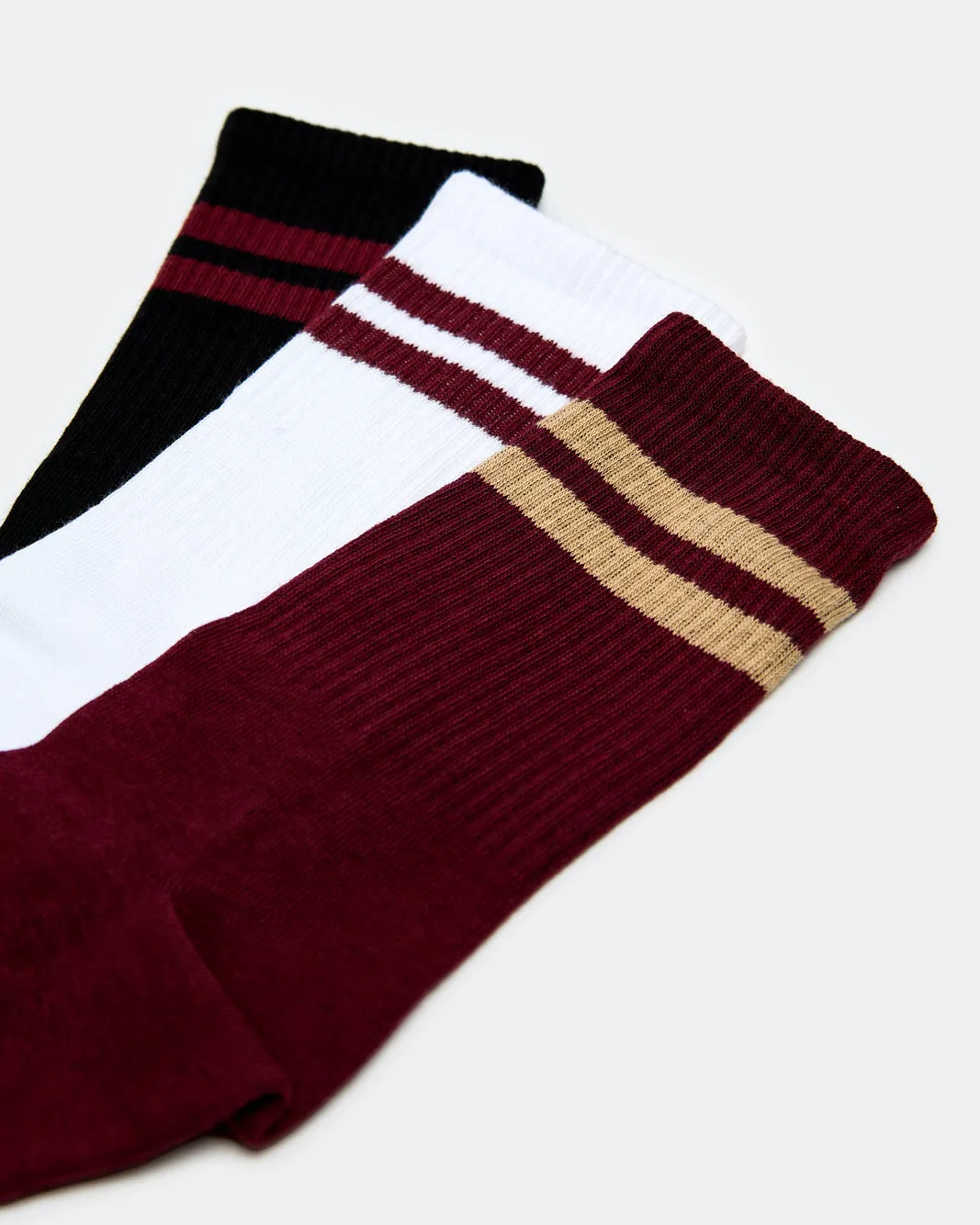 Men Assorted Crew Leg Rib Socks (Pack Of 3) sold by Redtag product image thumbnail 3