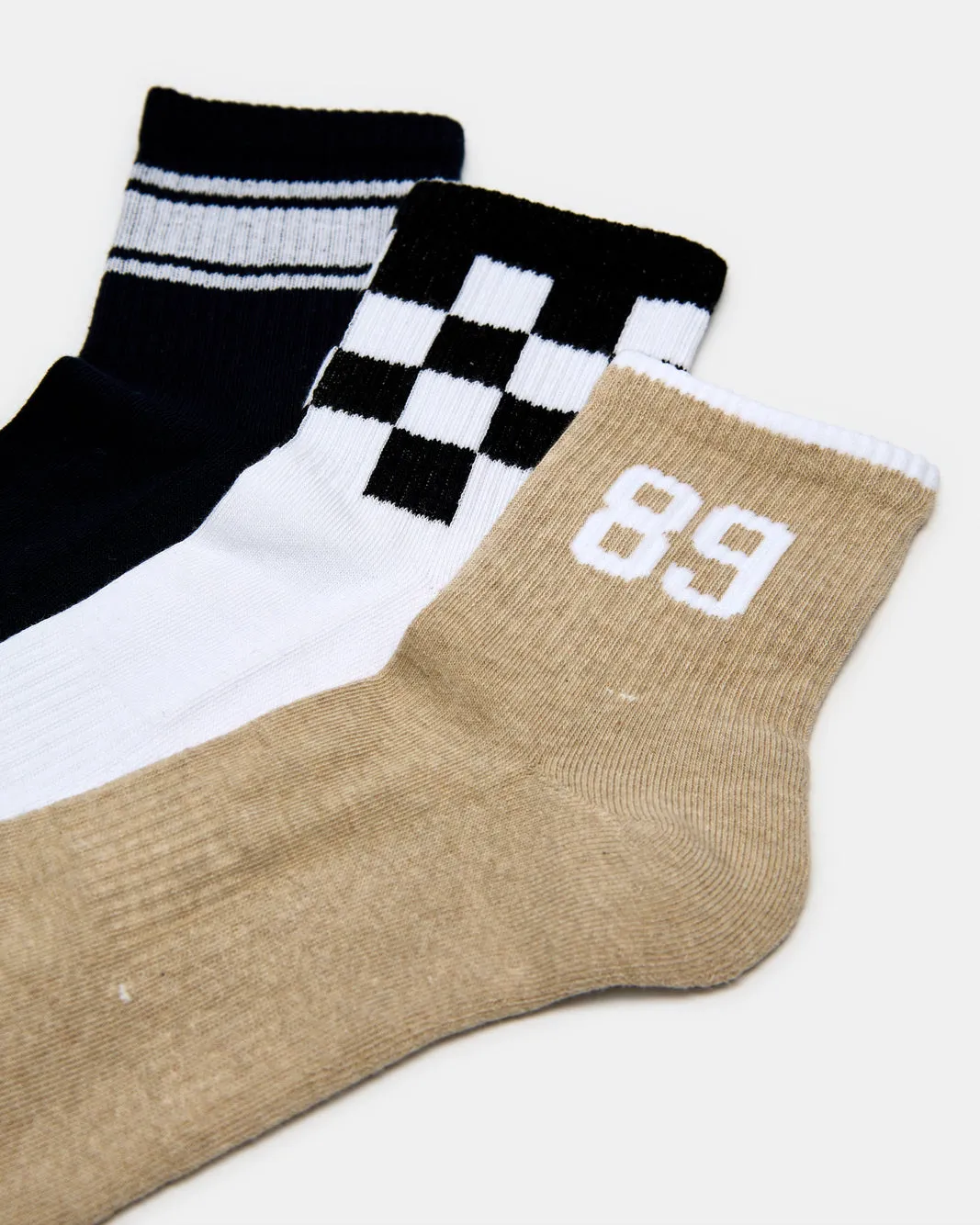 Men Assorted Half Leg Socks Half Terry (Pack Of 3) sold by Redtag product image thumbnail 3