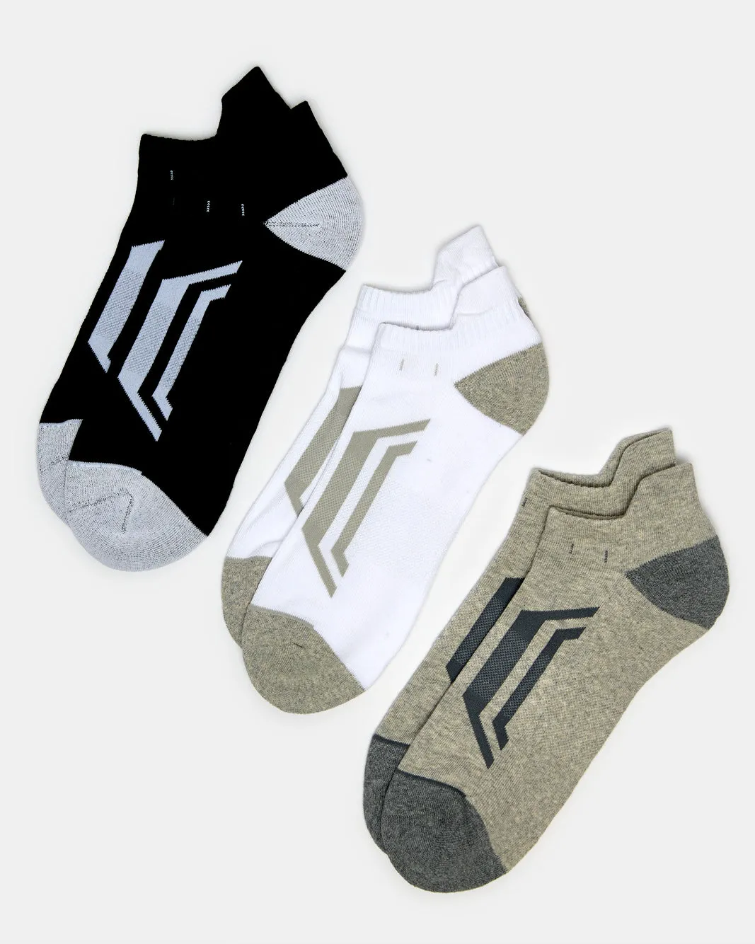 Men Assorted Ankle Sports Socks Half Terry (Pack Of 3) sold by Redtag