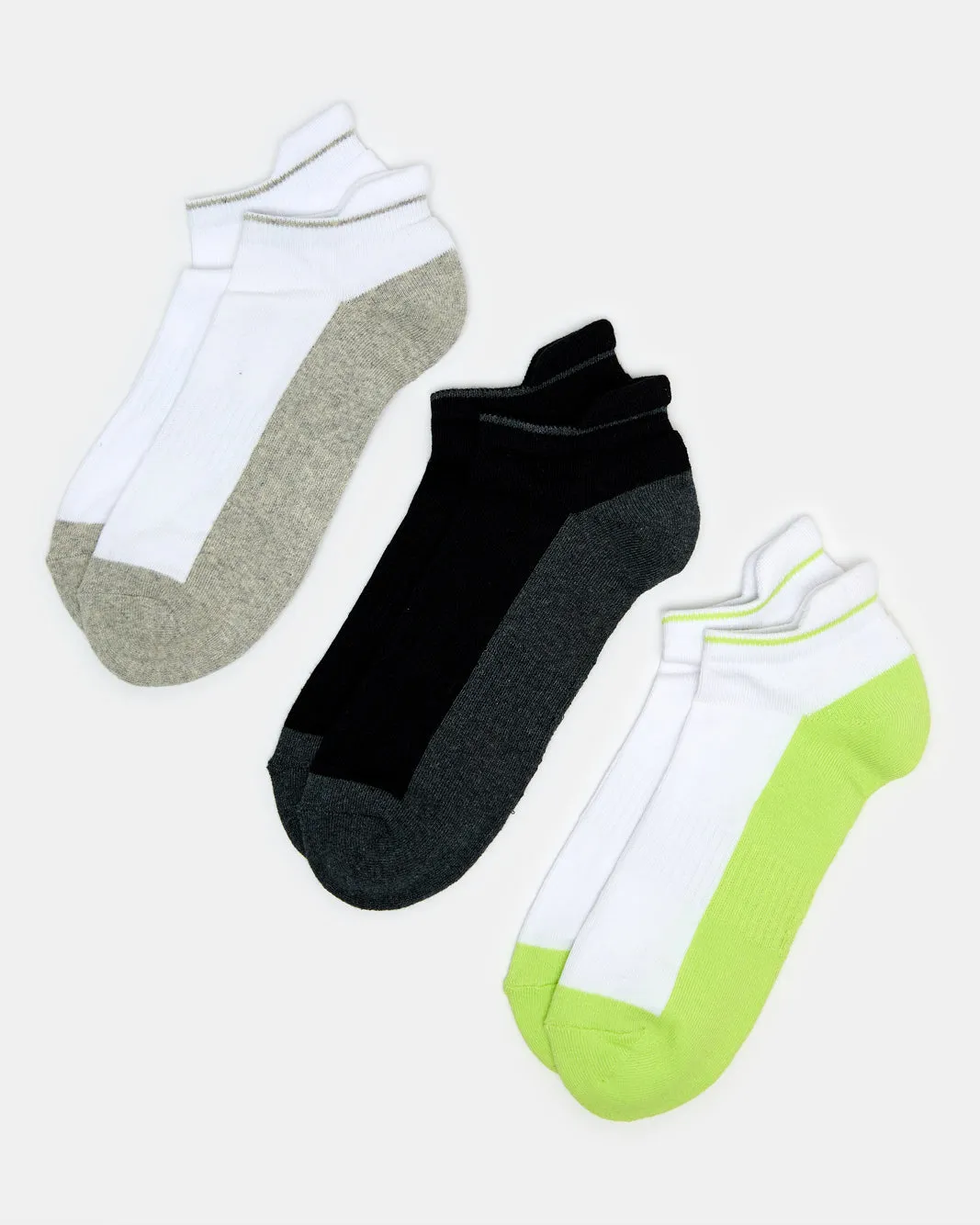 Men Assorted Ankle Sports Socks Half Terry (Pack Of 3) sold by Redtag