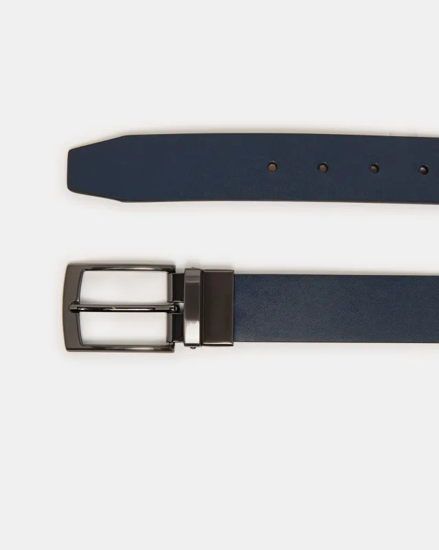 Men Navy And Tan Belt With Twist Buckle Assorted sold by Redtag