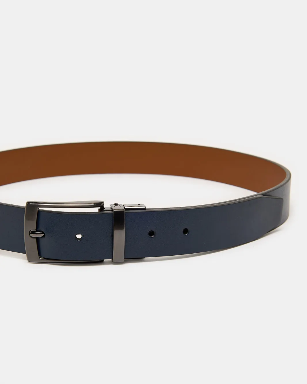 Men Navy And Tan Belt With Twist Buckle Assorted sold by Redtag product image thumbnail 2