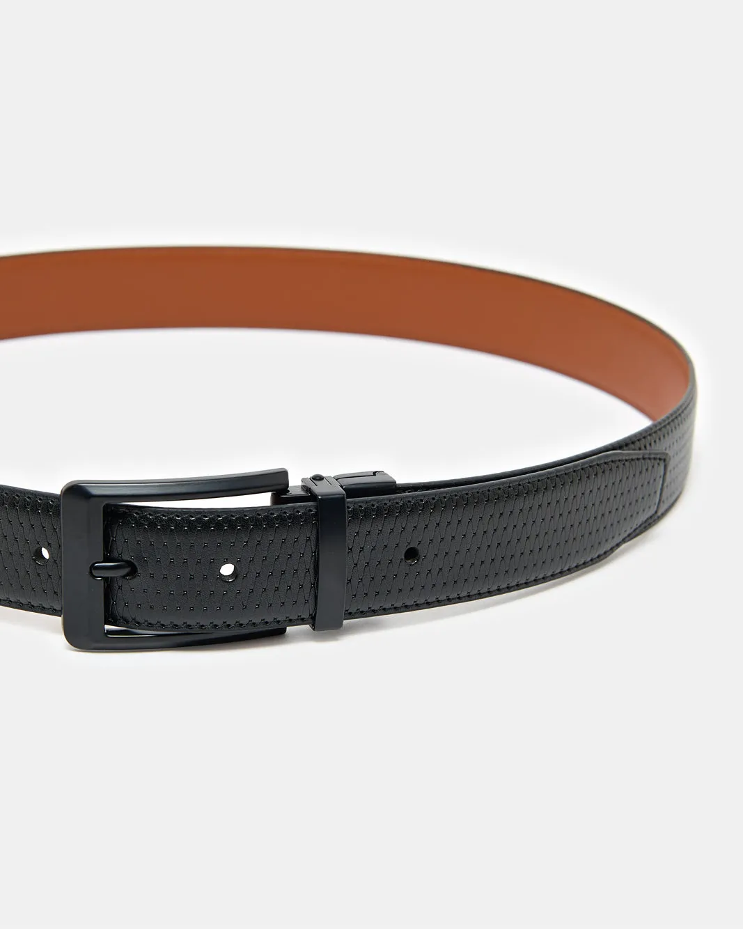 Men Tan And Black Belt With Twist Buckle sold by Redtag product image thumbnail 2