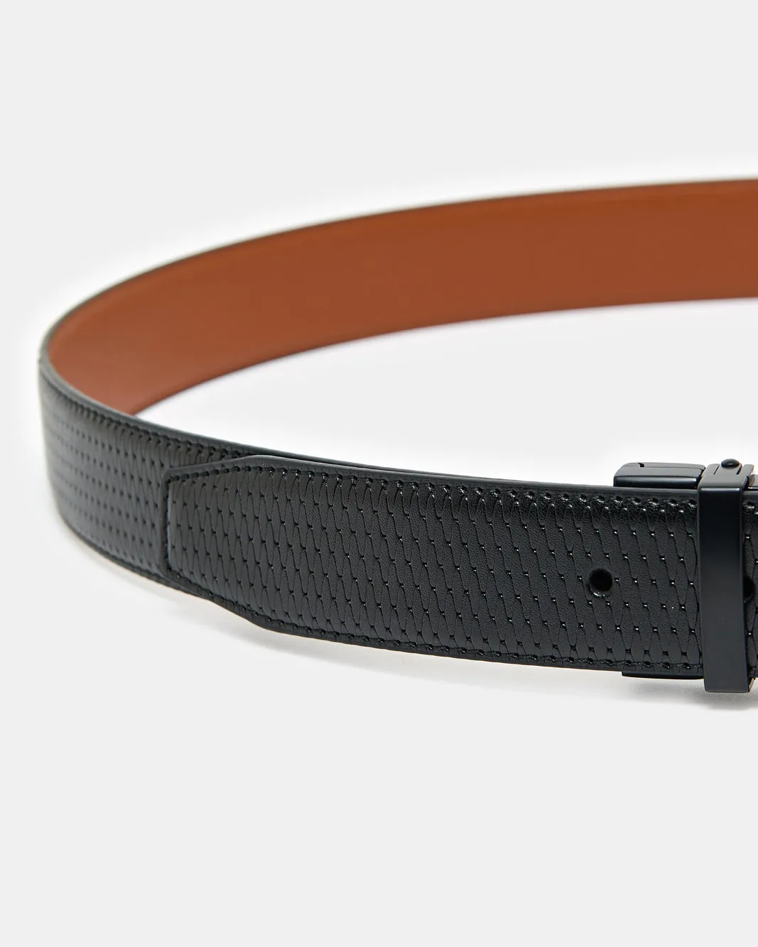 Men Tan And Black Belt With Twist Buckle sold by Redtag product image thumbnail 3