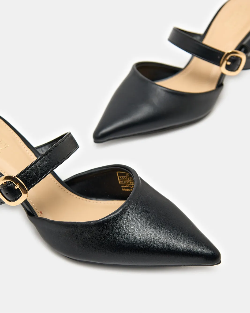 Women Black Buckle Trim Mule sold by Redtag product image thumbnail 3