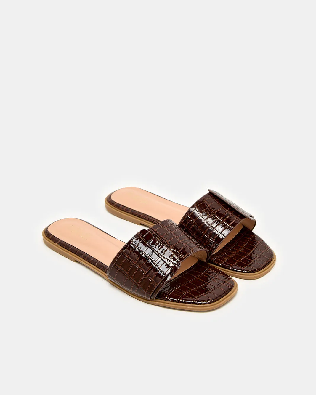 Women Brown Croc Mule sold by Redtag product image thumbnail 2