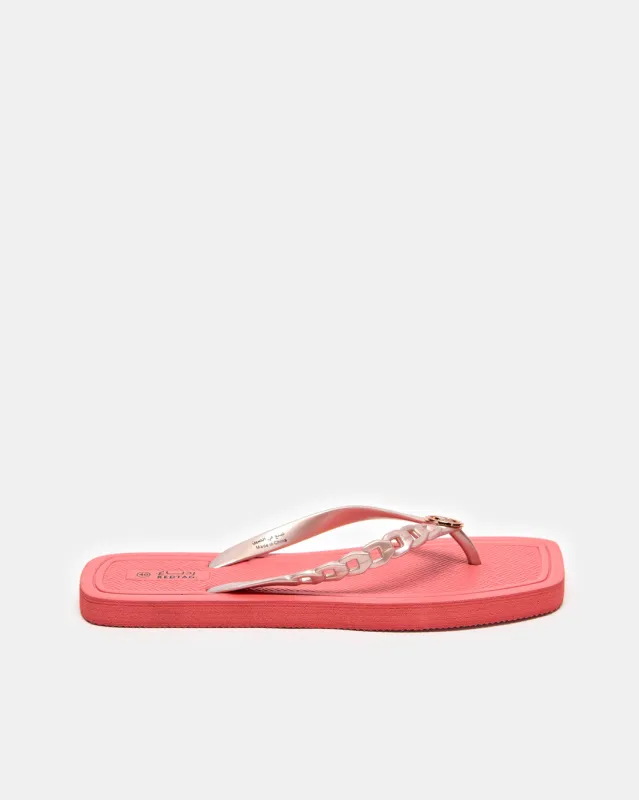 Women Pink Embossed Flip Flop sold by Redtag
