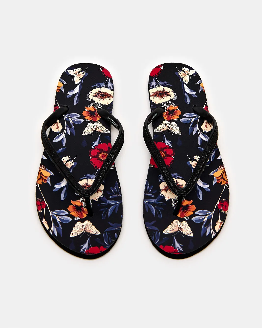 Women Black Leaf Print Flip Flop sold by Redtag product image thumbnail 2