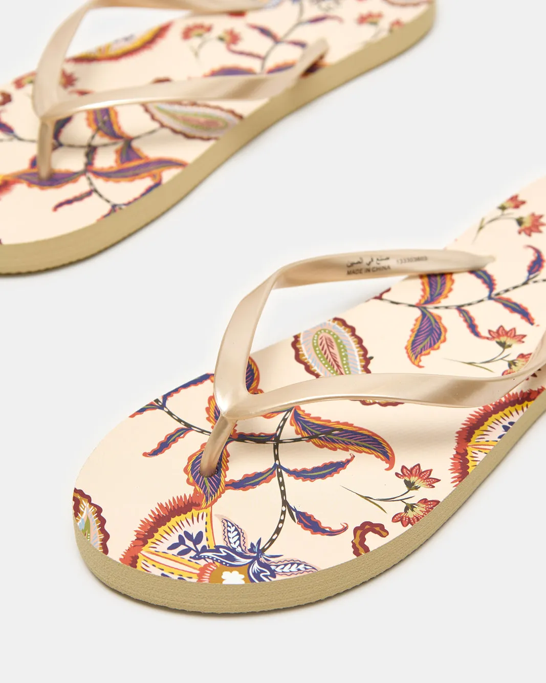 Women Beige Paisley Flip Flop sold by Redtag product image thumbnail 3