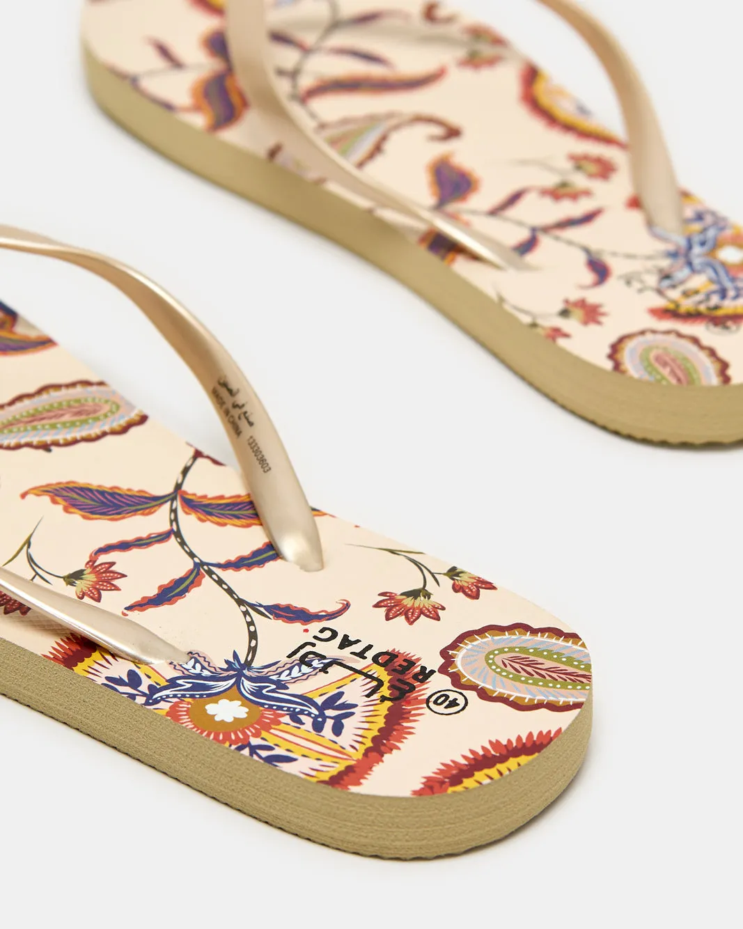 Women Beige Paisley Flip Flop sold by Redtag product image thumbnail 4