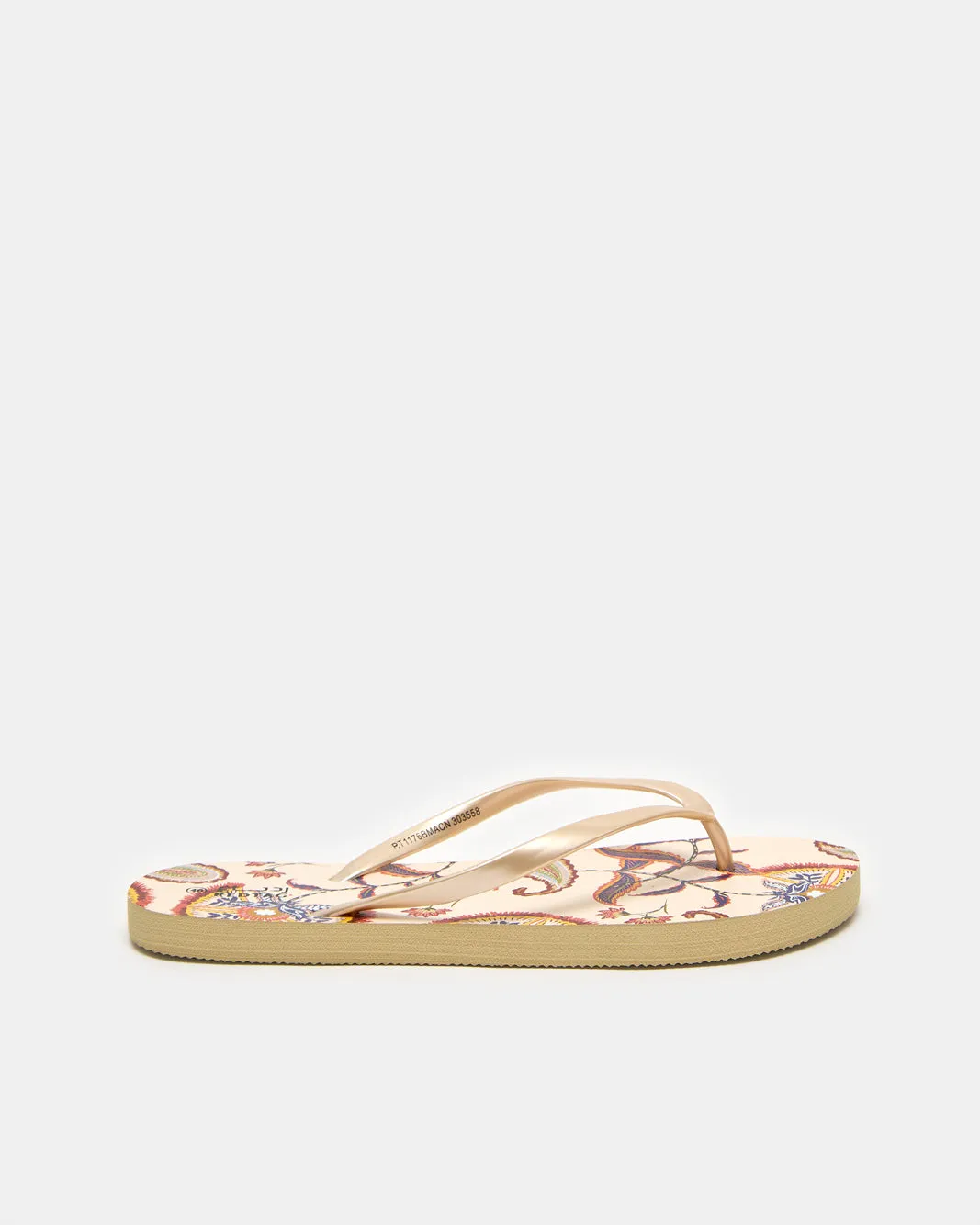 Women Beige Paisley Flip Flop sold by Redtag