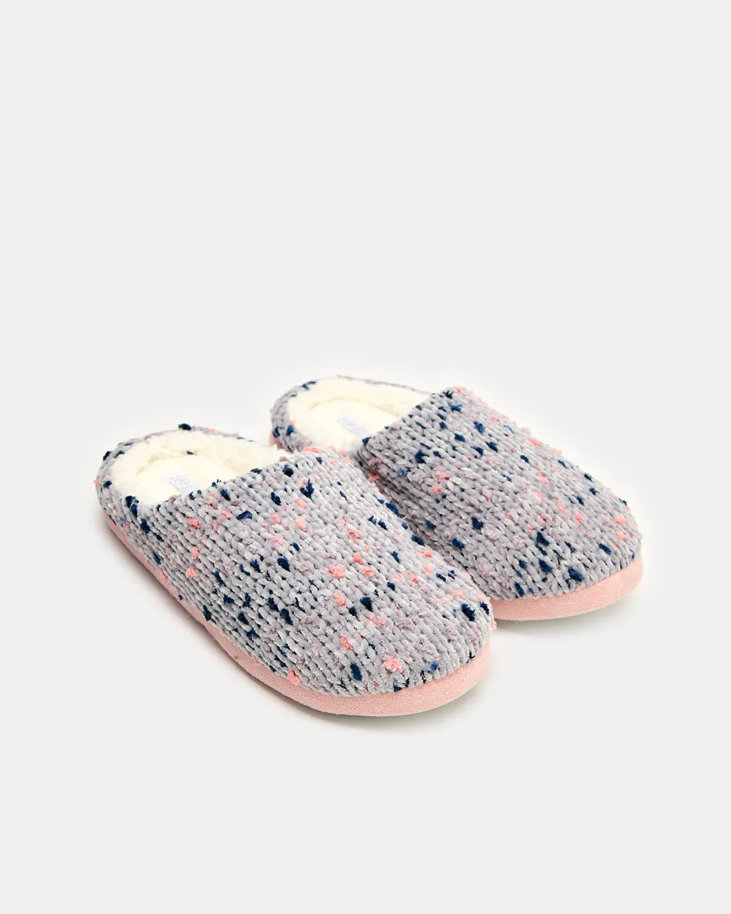 Women Grey Waffle Trim Closed Toe Slipper sold by Redtag product image thumbnail 2