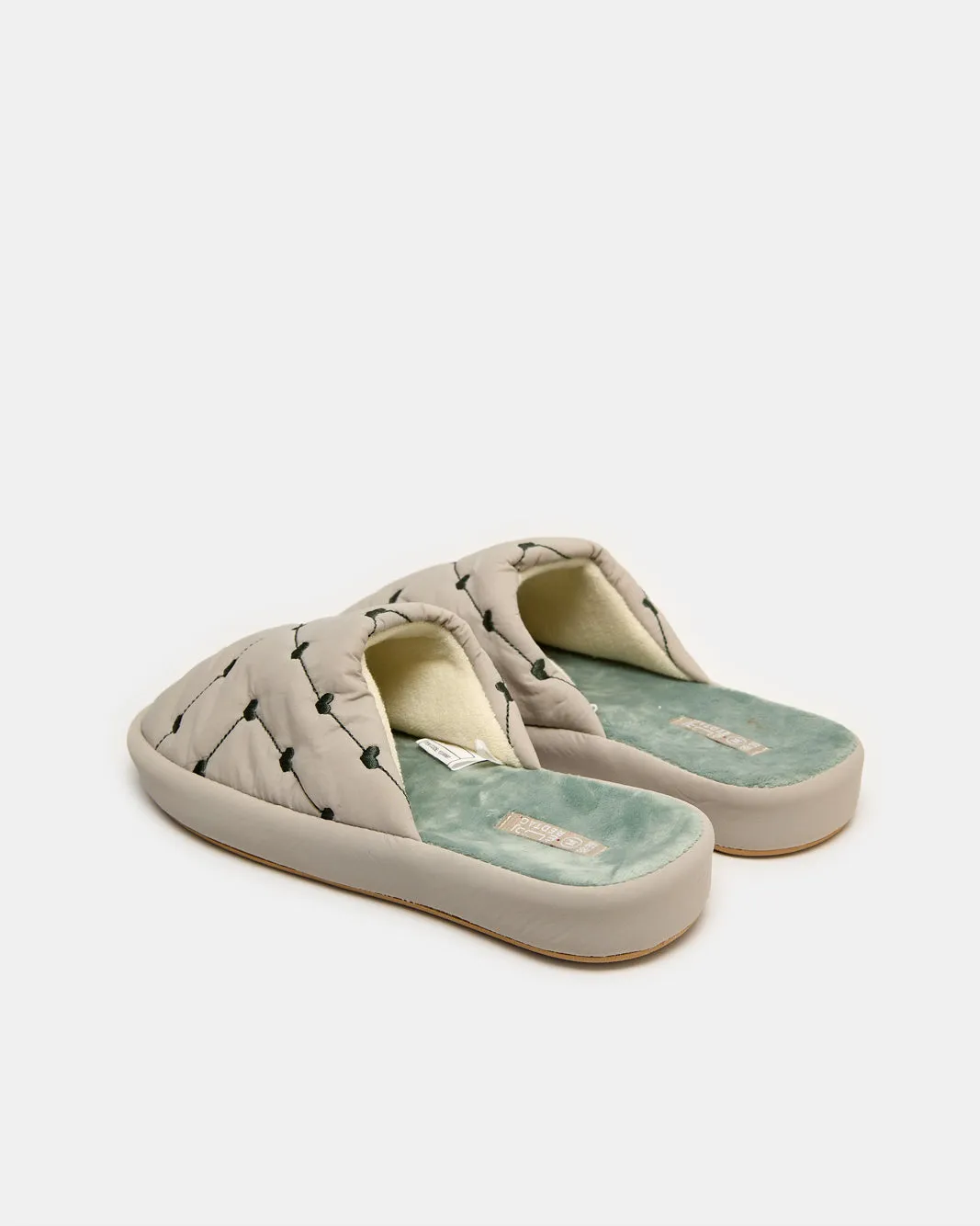 Women Beige Stitched Closed Toe Slipper sold by Redtag product image thumbnail 4